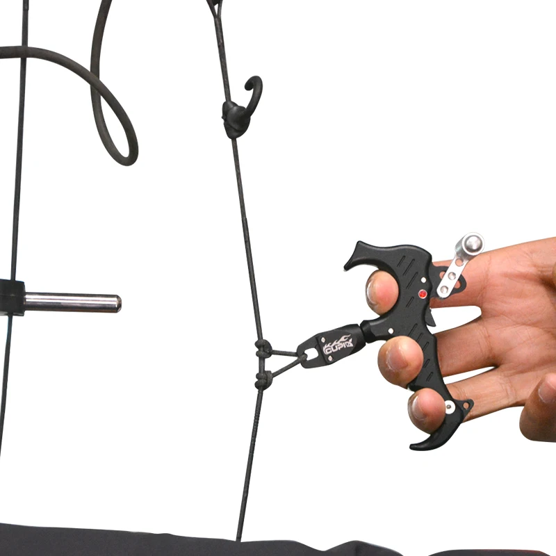 Archery 360 Degree Rotating Jaw Compound Bow 3 and 4 Switch Thumb Release Automatic Finger Aid L R Adjust Compound Bow Release