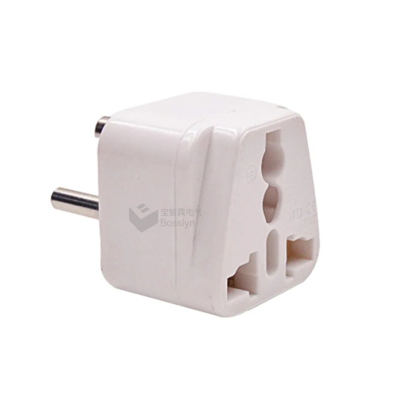 Detachable 3 Round Pin 220V 15Amp India Plug Power Adapter