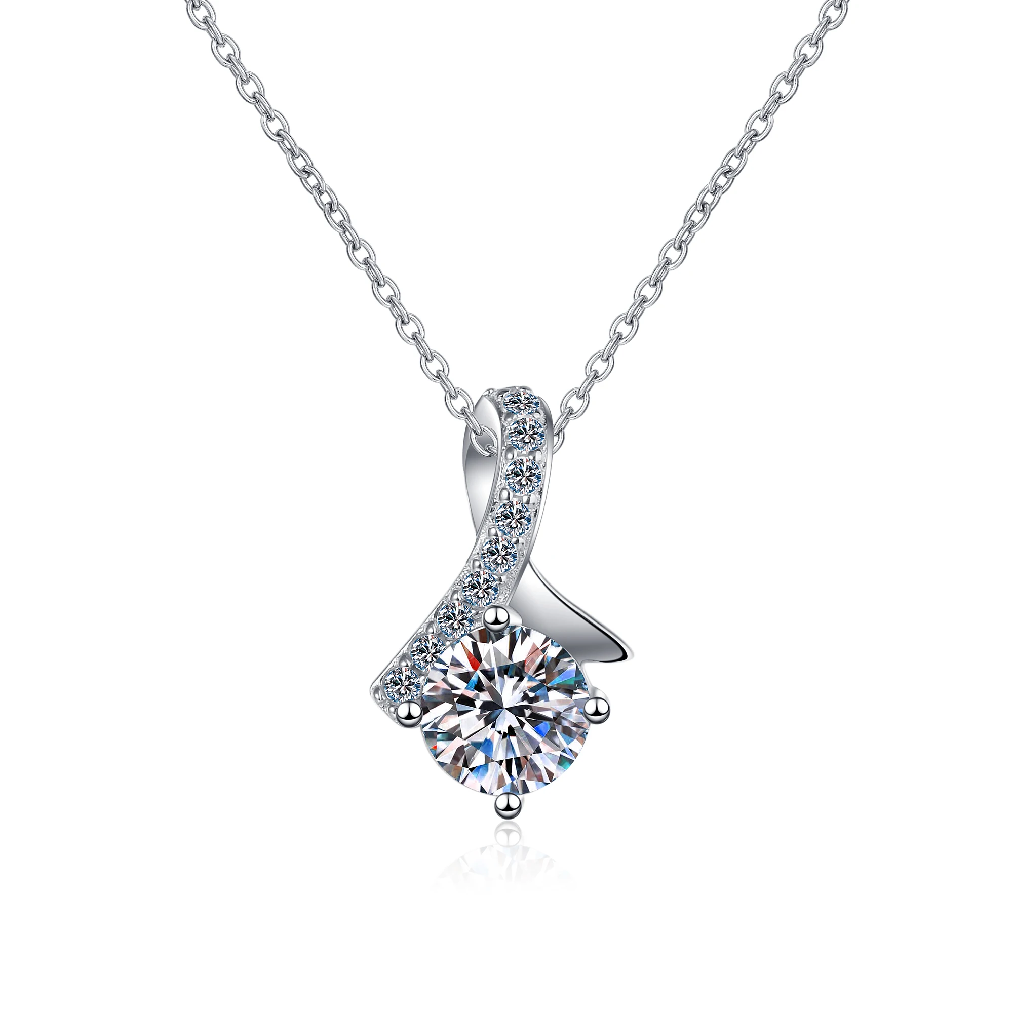 Minimalist S925 Silver Moissanite Pendant Necklace