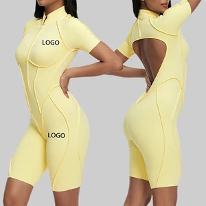 Manufacturer Three Dimensional Jumpsuit Women Brushed Fabric Color Block Slim Fit for Winter Indoor High Intensity