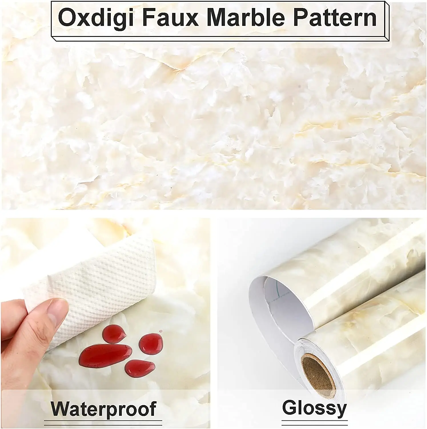 Pvc Wallpaper Sticker Marble White Wall Upholstery Decore Peel And