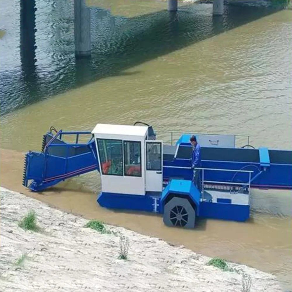 Garbage Collection Machine Bachpack Lake Grass Harvester for Sale Floating Garbage Collecting Machine ...