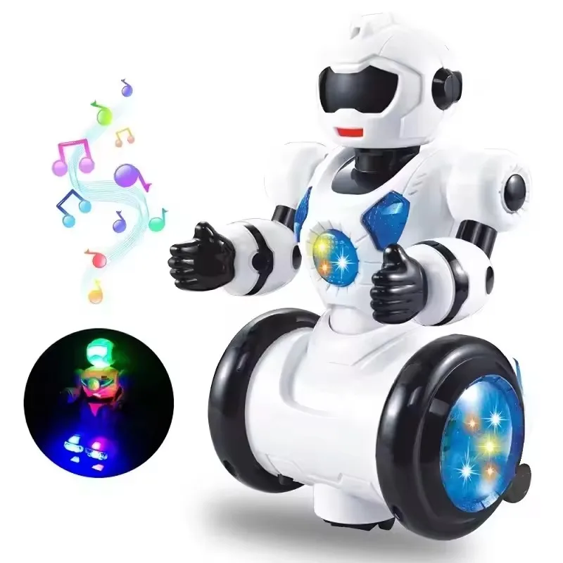 Hot Selling 360 Degree Rotation Intelligent Robot With Light and Music Education Robot for Kids Early Education