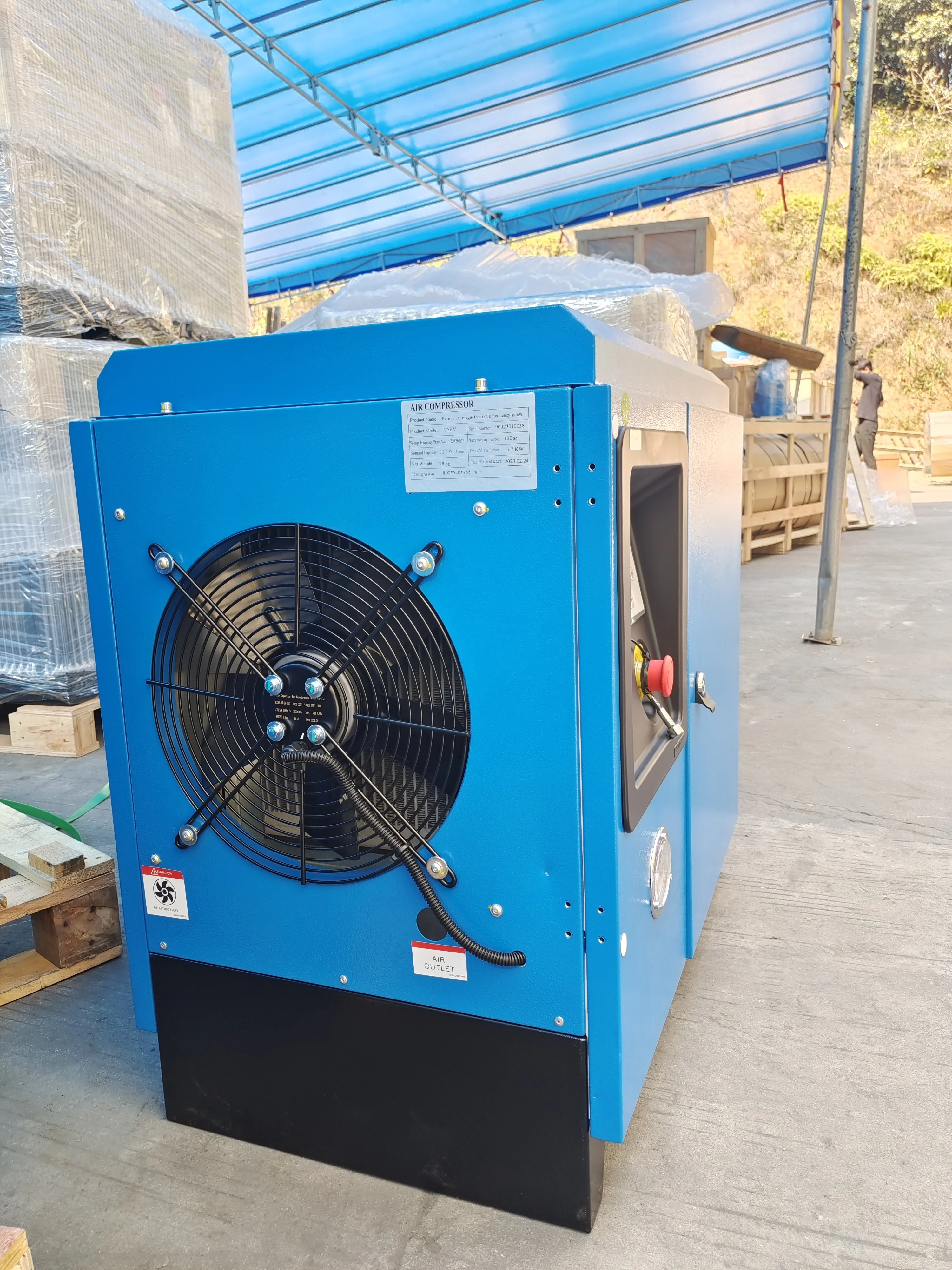 Airstone Screw Type Air Compressor Single Phase 220v 7.5kw Pm Vsd Mini