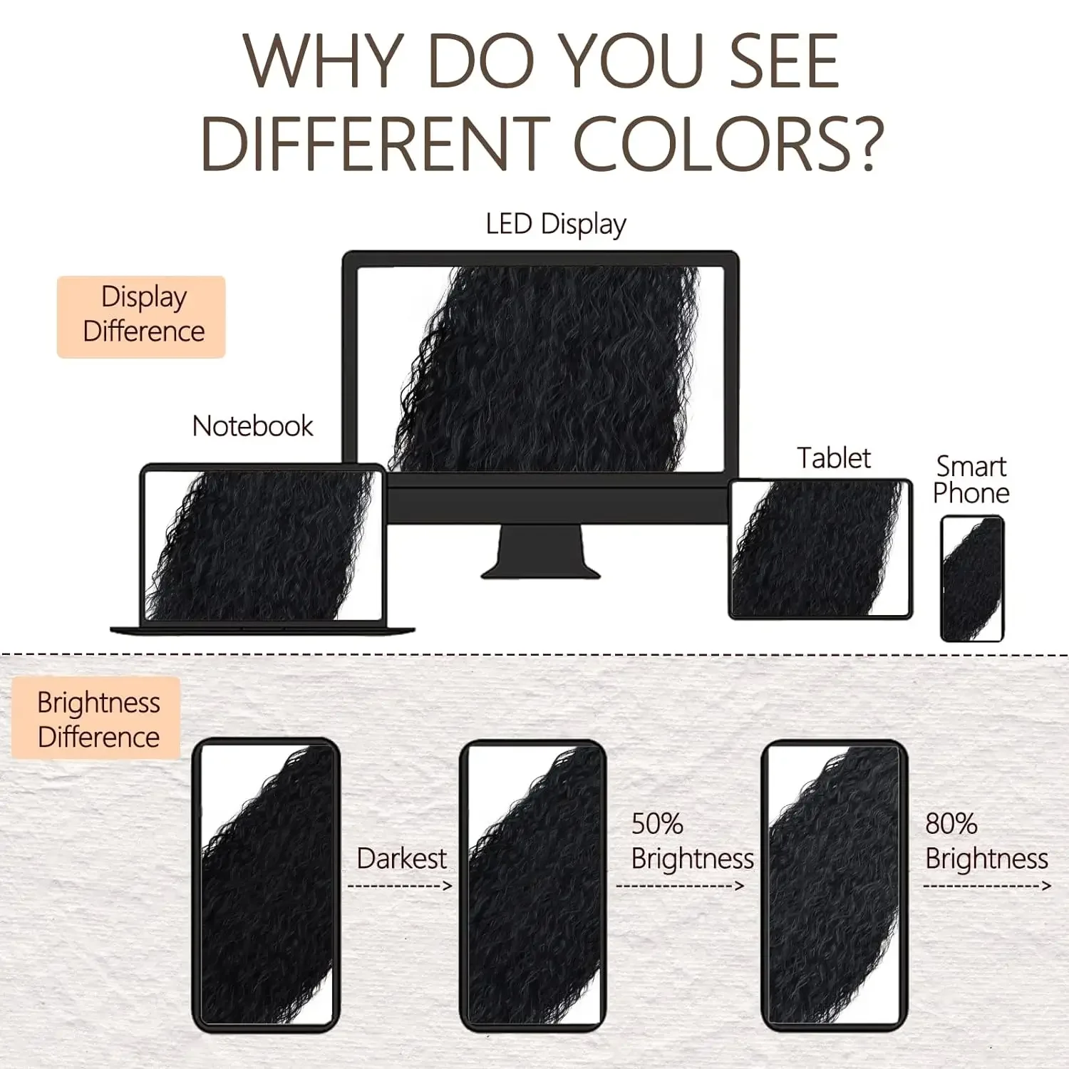 Brazilian Kinky Straight Drawstring Ponytail Natural Black 100% Human Hair Clip in Extensions for Women_voghion.com
