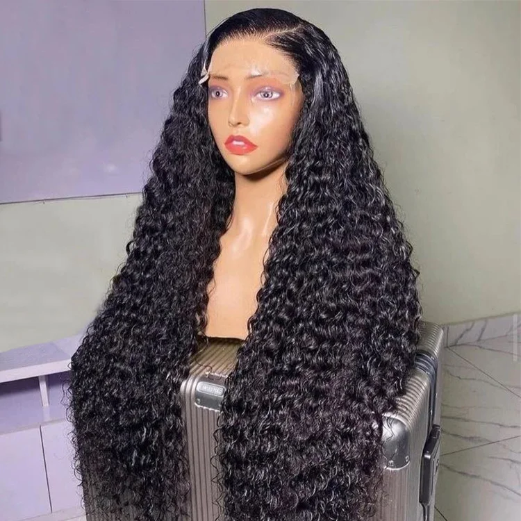 Raw Vietnamese Hair Pre Plucked 13x4 Deep Wave Lace Front Wigs Human ...