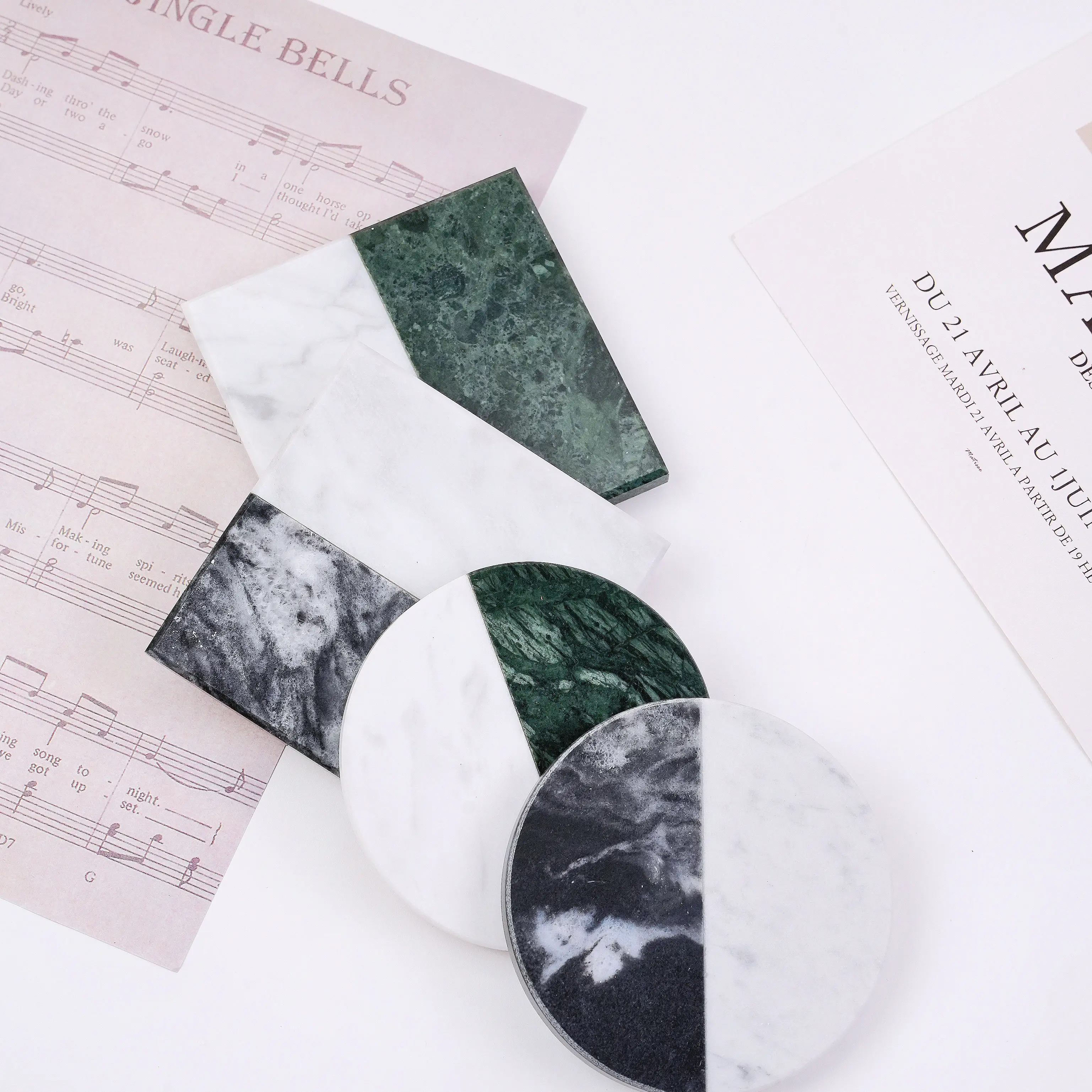 Custom Wholesale Black Slate Coasters Bulk Stone Beer Car Coaster