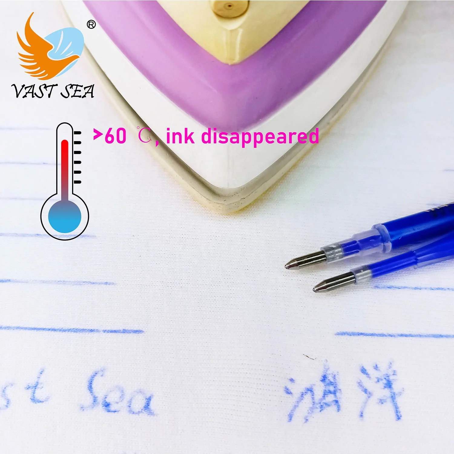 VAST SEA Factory Direct Sale Cheapest High Temperature Heat Erasable Marking Pen Refills Heat Erasable Fabric Marker Pen