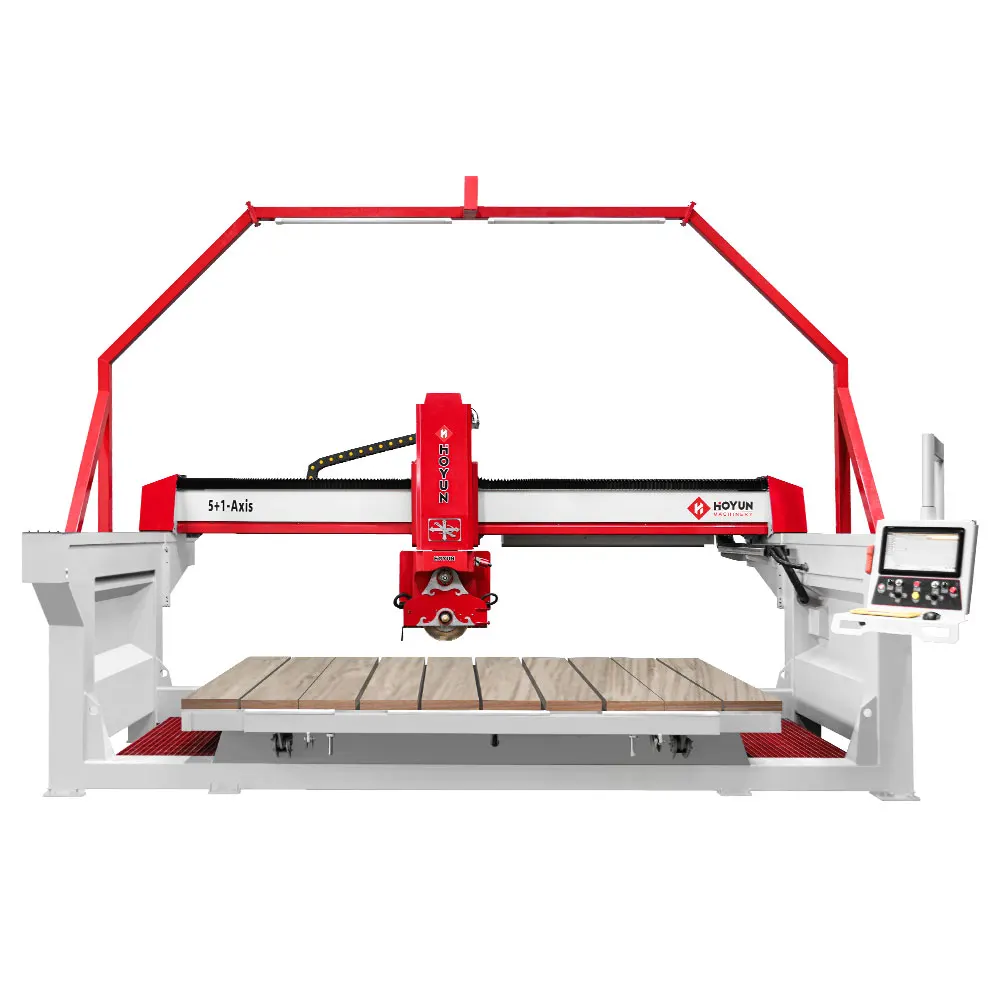 Hongyi  Stone Cutting Machine 5 Axis CNC Bridge Saw with Water Jet Marble Granite Stone Machinery Factory Price on Sale