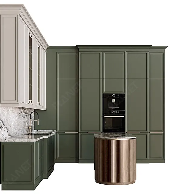 European Style 3D/4D Kitchen Cabinets with Aluminum Frame