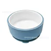 Gray-blue ceramic round bowl