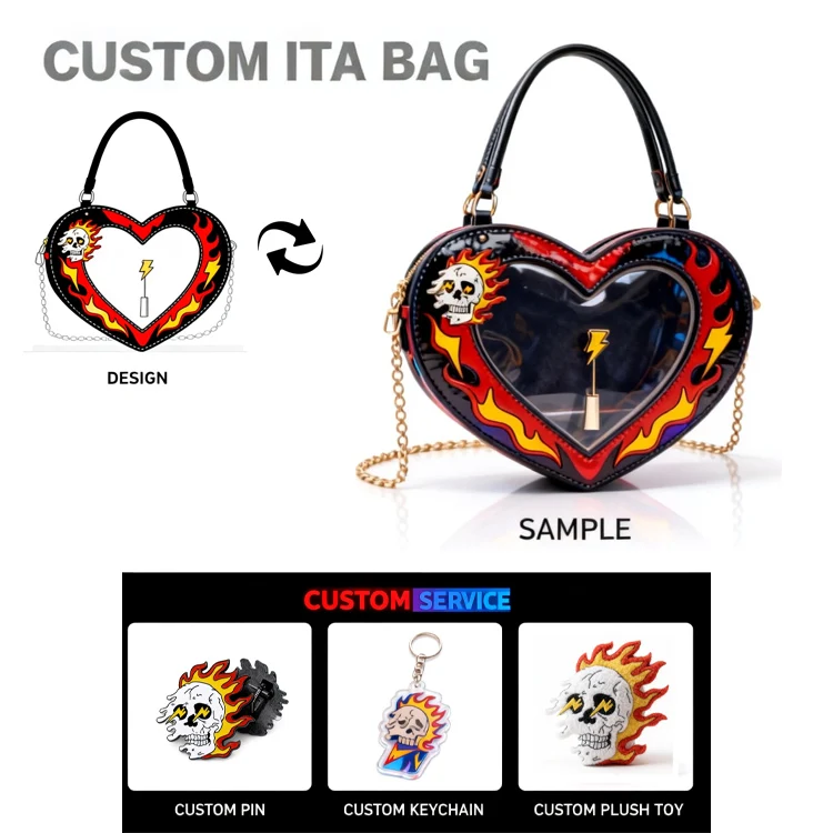Custom Gothic Horror Style All Saints' Day Bat Vampire Ita Bag