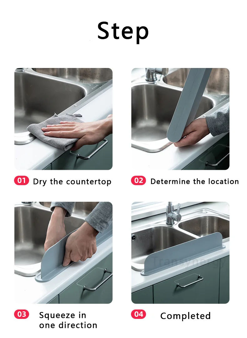 Silicone Sink Water Splash Guard For Kitchen Countertop Barrier Mat