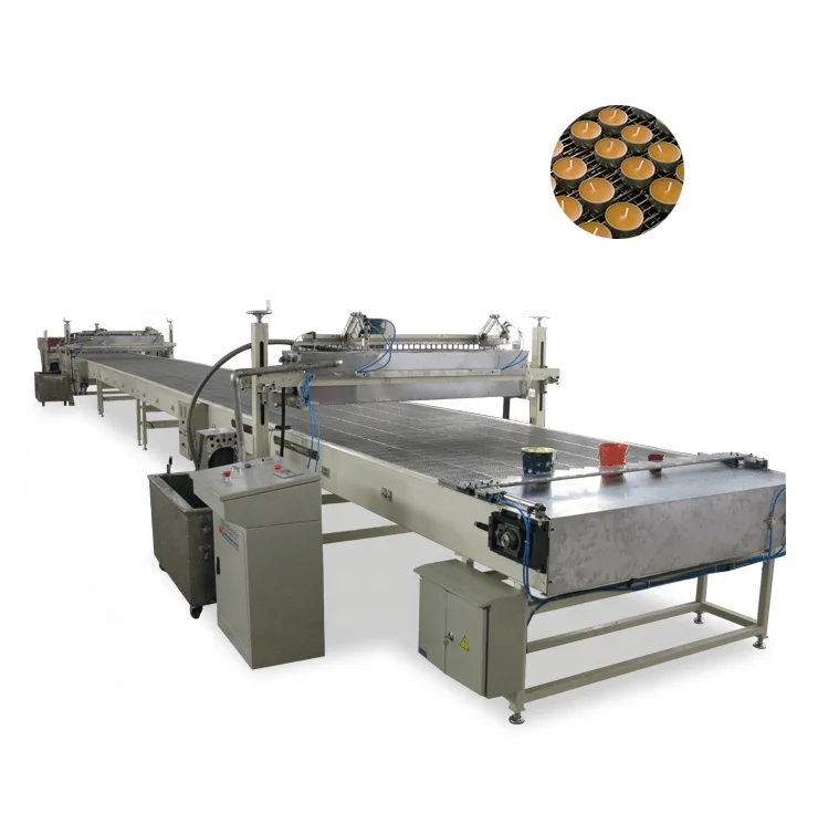 Auto aluminum cup wick-gluing machine in tealight candle filling line with high output