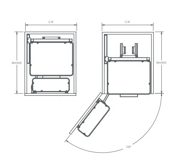 Modular Pullout Drawers Pull Out Basket Stainless Steel Hide Magic Corner for Kitchen Storage Cabinet