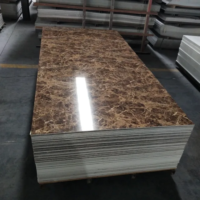 1220*2440 3mm pvc uv board pvc marble sheet wall panel