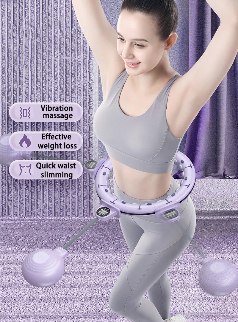 New Arrival 10-Section Smart Counting Number Exercise Hoop Fitness Massage Tool for Weight Loss Waist Circle Sport Hoop