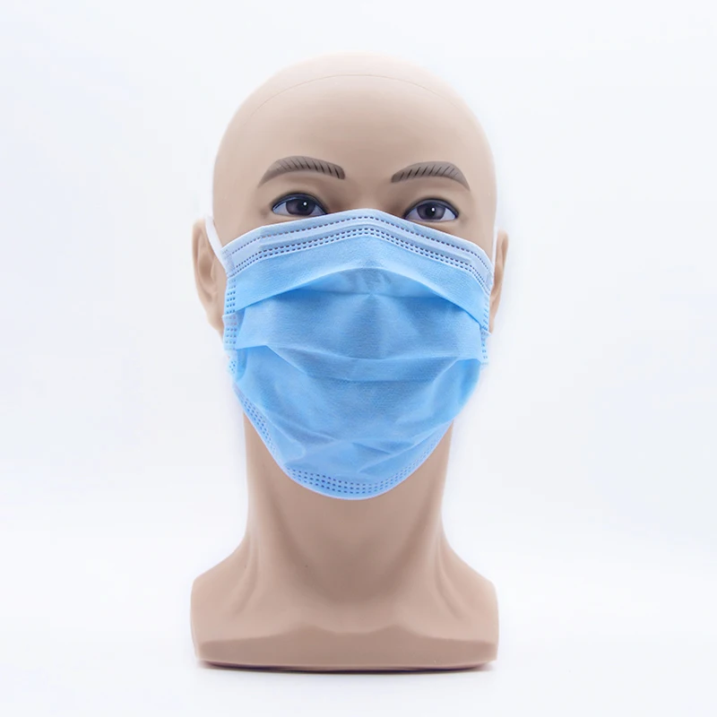 
Wholesale 3 Layers Fabric Reusable Face Masks 3 Ply Facemask Disposable with Earloops 