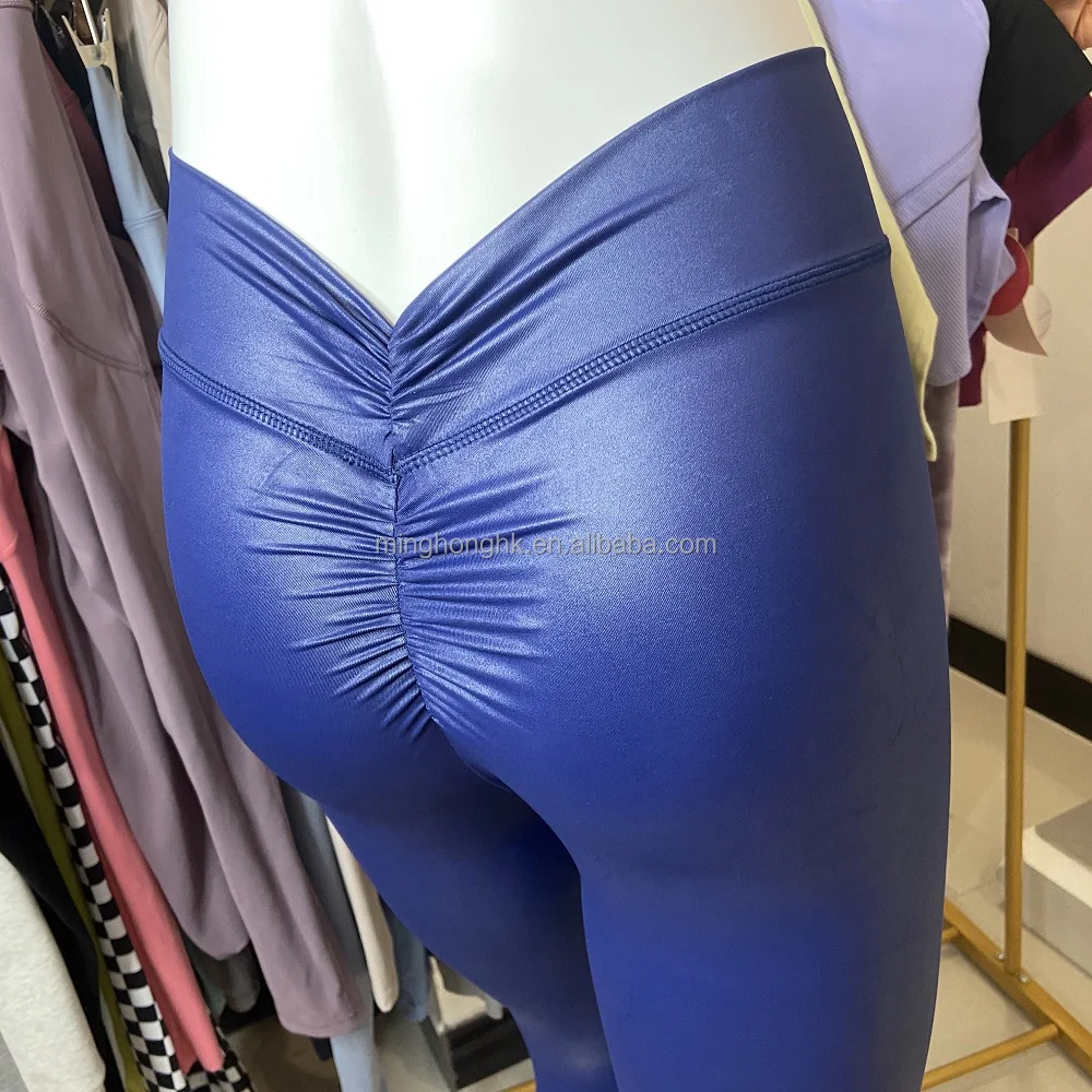 Yoga Wear Manufacturer Ladies High Elastic V Back Scrunch Butt Yoga