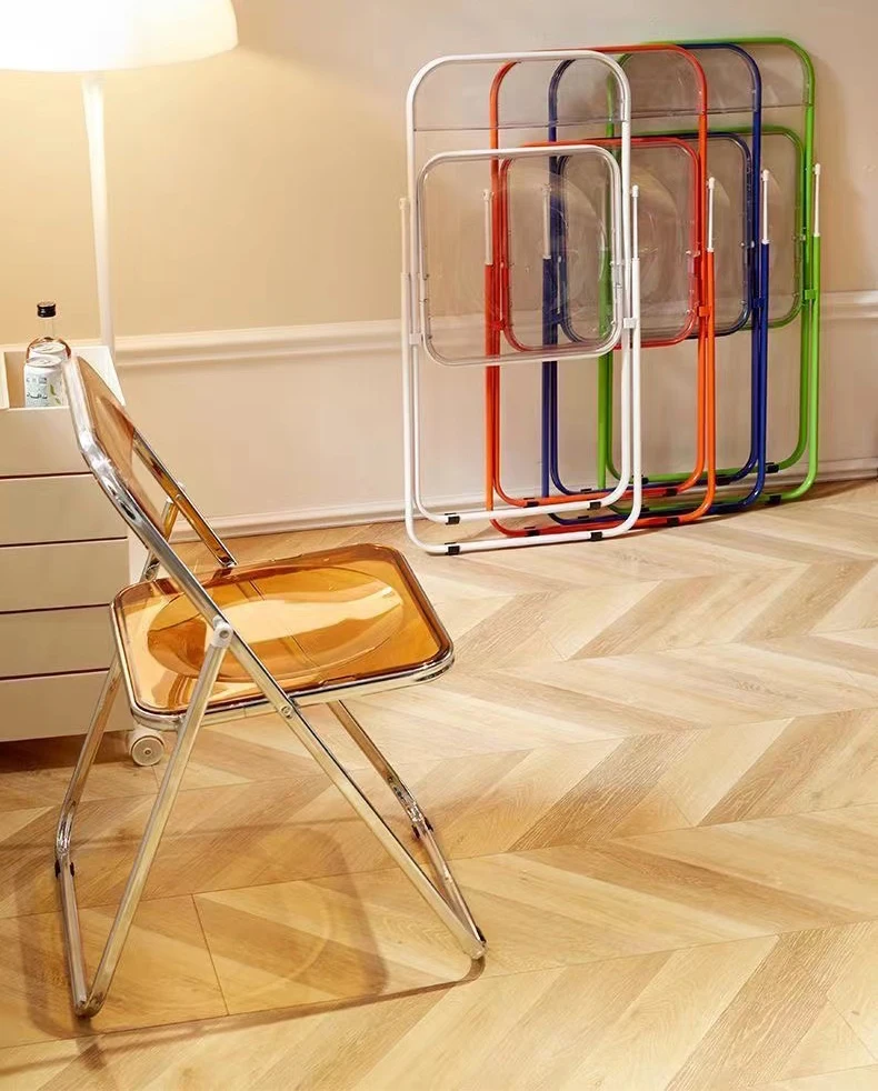 Popular Style Modern Living Home Meeting Bedroom Hotel Folding chair Antique Acrylic Folding Furnishings Chair