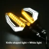 Knife-shaped light + White light