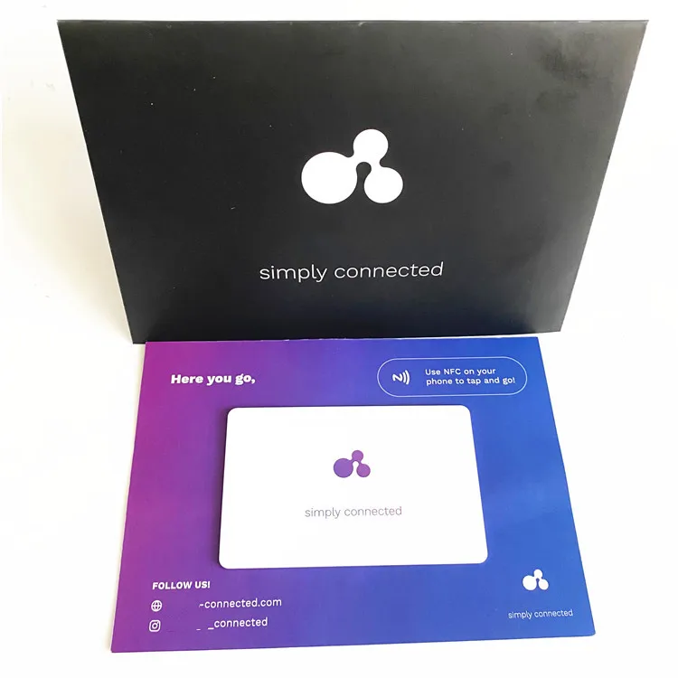 Custom Envelope Packing Social Media Sharing Sublimation Nfc and Smart Card
