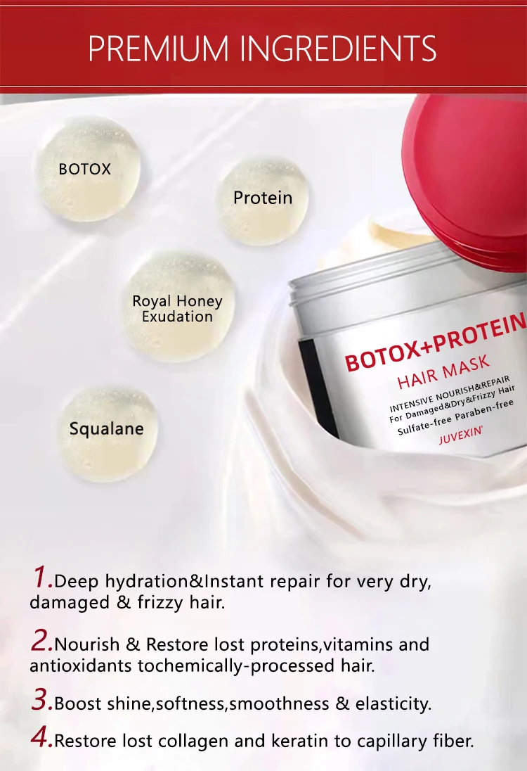 2023 Protein Botox Hair Mask Amino Acids Anti Hair Breakage Deep ...