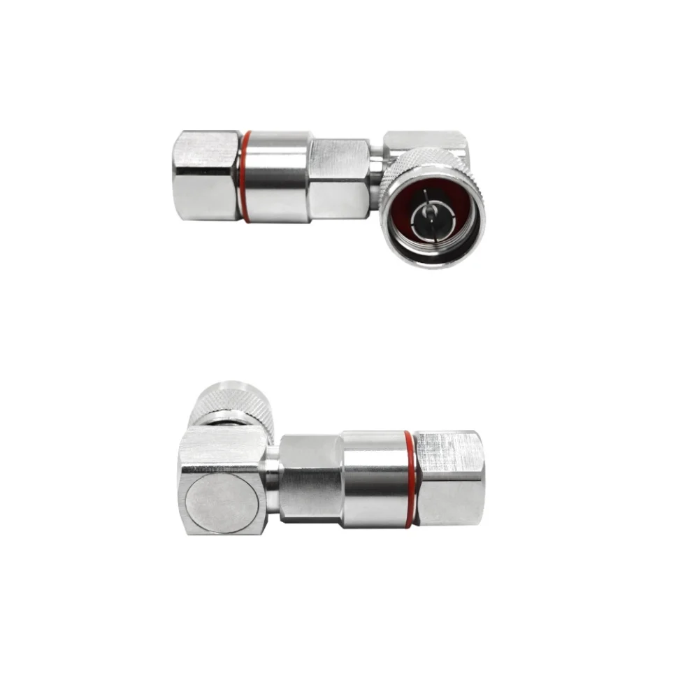 N Male Plug 90 Degree Right Angle RF Coaxial Connector for 1/2 Inch Feeder Coax Cable
