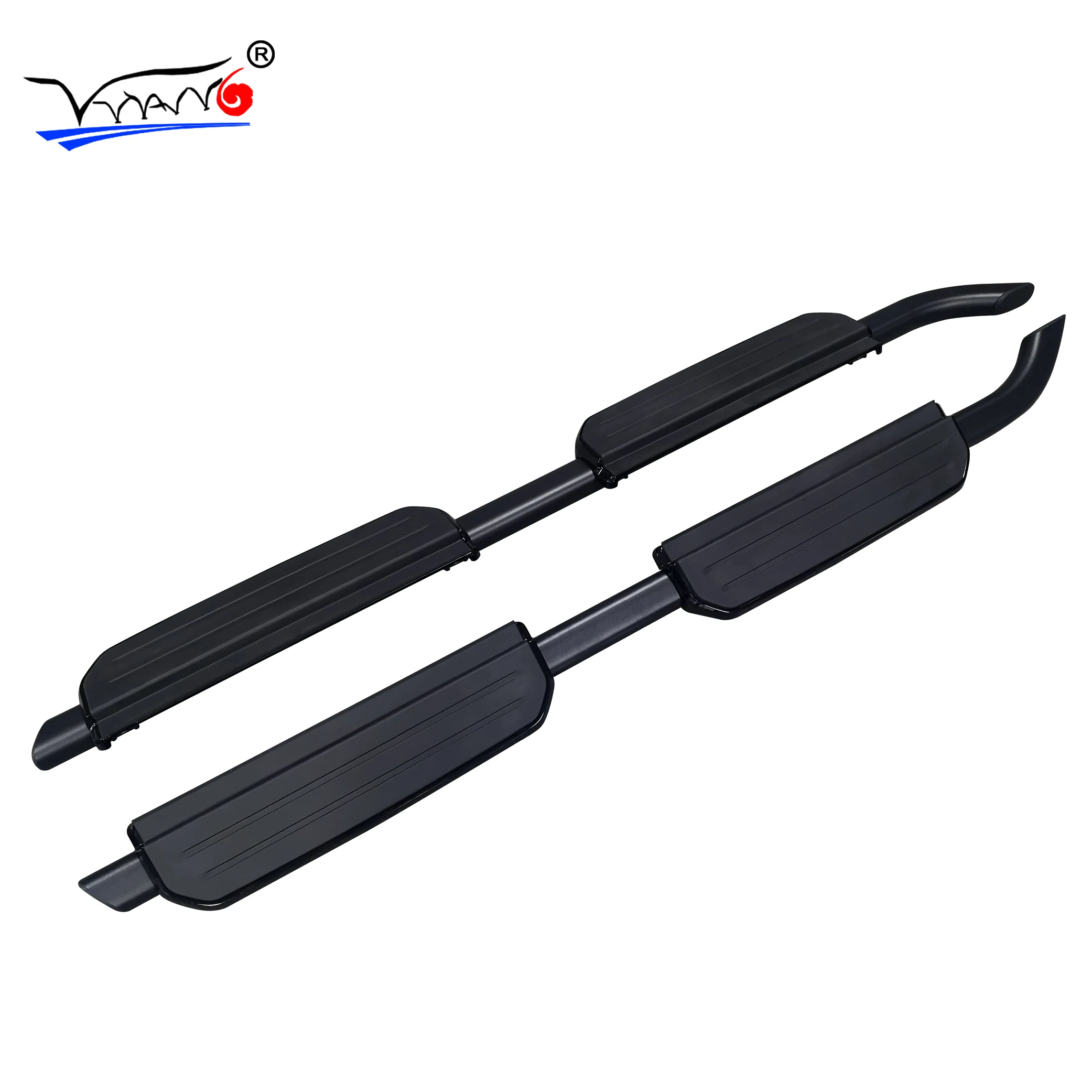 SIDE STEPS RUNNING BOARDS BLACK &SILVER FOR LAND ROVER DEFENDER 110 L316 OEM FIT U2013 Fastlane Styling