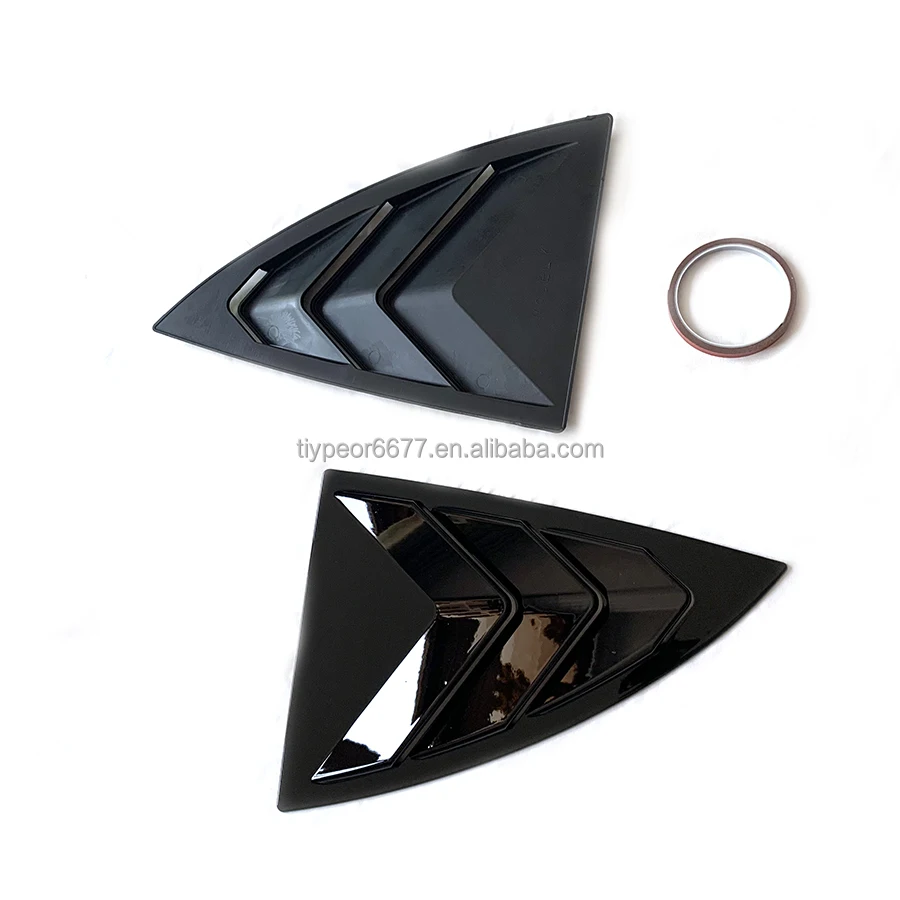 product rear side window louvers for tesla model y 2018   2023 air vent scoop window louver sun rain shade sport exterior decoration-4
