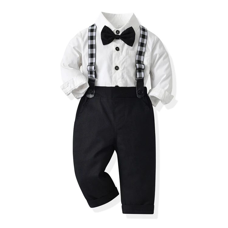 Kids Boy Clothing Sets Tie Solid Vest Formal Wear Wedding Baby Boy ...