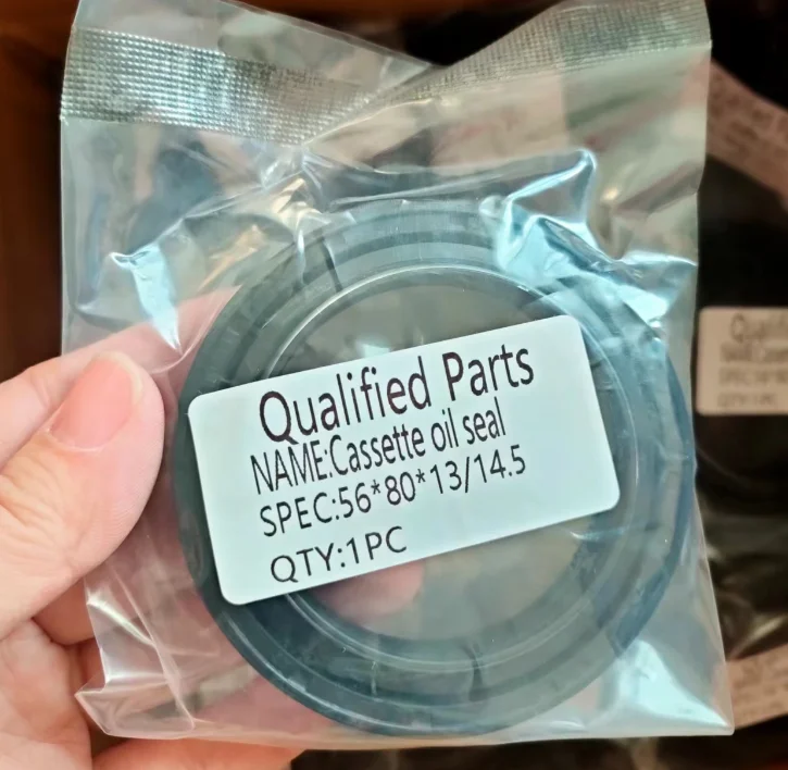 56x80x13/14.5 Tractor Oil Seal RWDR Cassette - Nitrile Rubber for