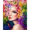 Dame de papillon de fleur