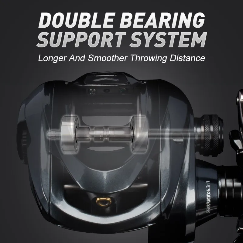 baitcasting reel supports SOUTHPAW Sea Fishing Metal Baitcasting Reel