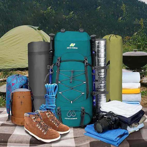 Factory Price in Stock Breathable Durable Custom Hiking Backpack Green Camping Travel Bag Outdoor Backpack