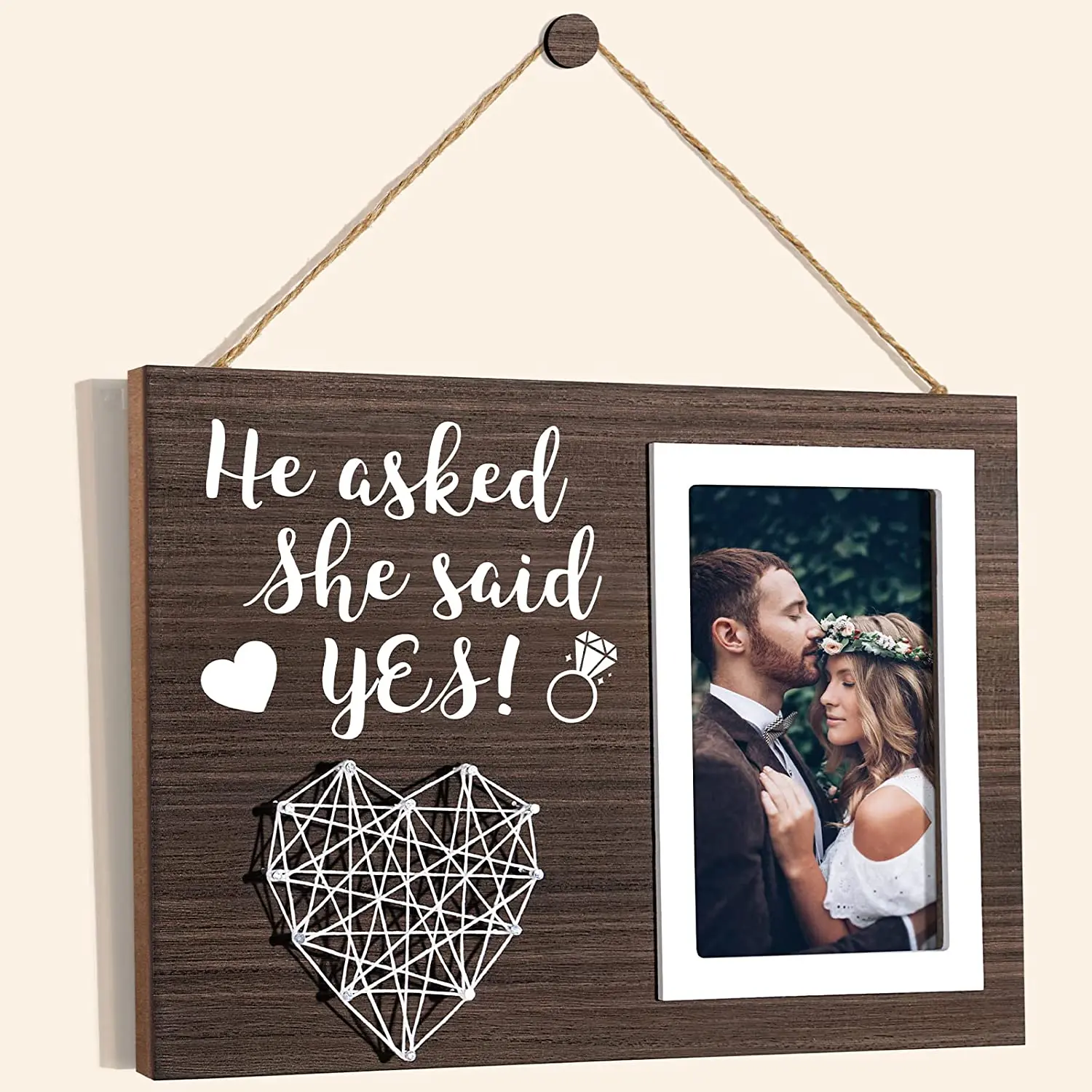 Source Engagement Wedding Gifts Lovers Engraved Wooden Picture