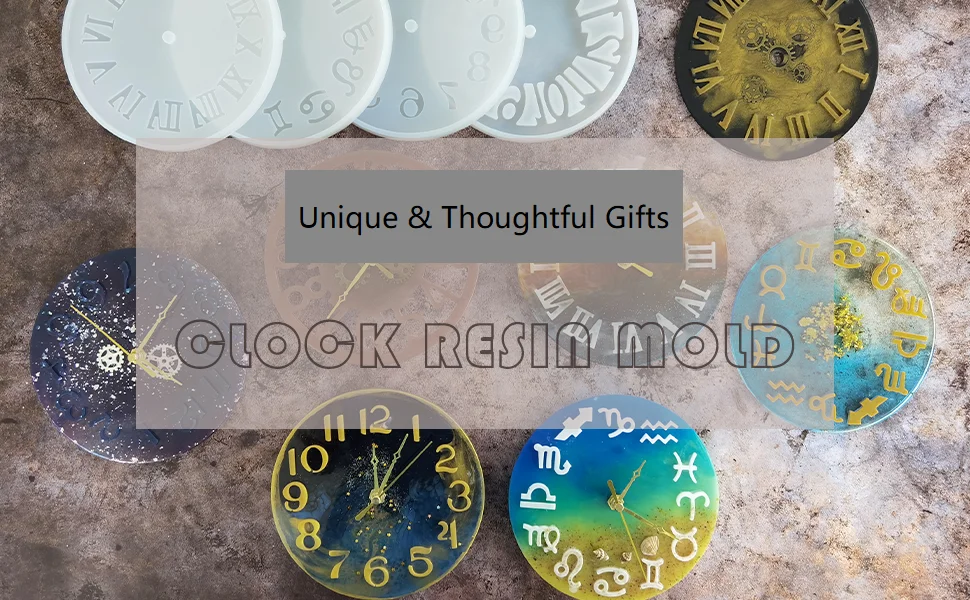 Clock Silicone Mold Personalized Clock Making Resin Craft Roman