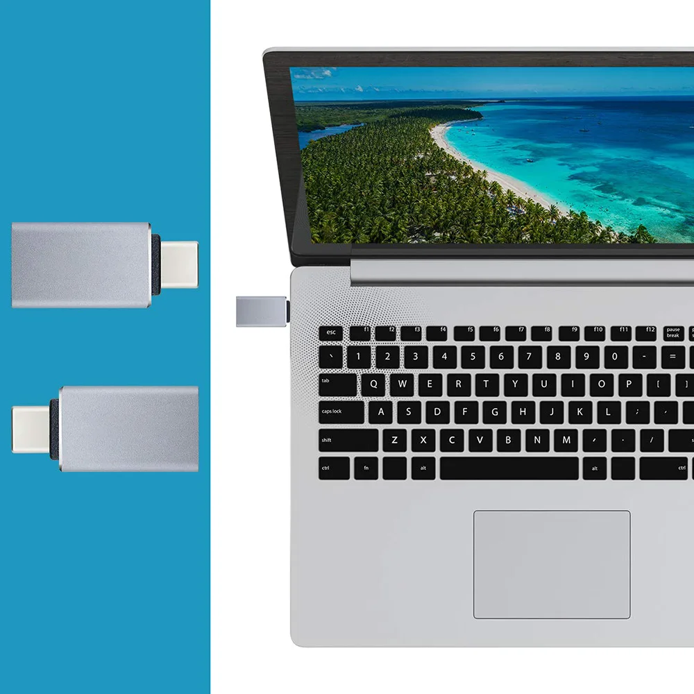Адаптер USB C-USB, алюминиевый адаптер Thunderbol 3-USB 3,0 мама для MacBook Pro Air 2019/2018, Dell XPS Pixel 3,Dell XPS