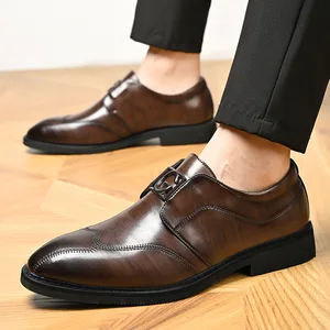 Luxury Mens Leather Business Shoes High Quality Men's Pointed Oxford Wedding Dress Shoes 2026 Gentleman Office Man shoe