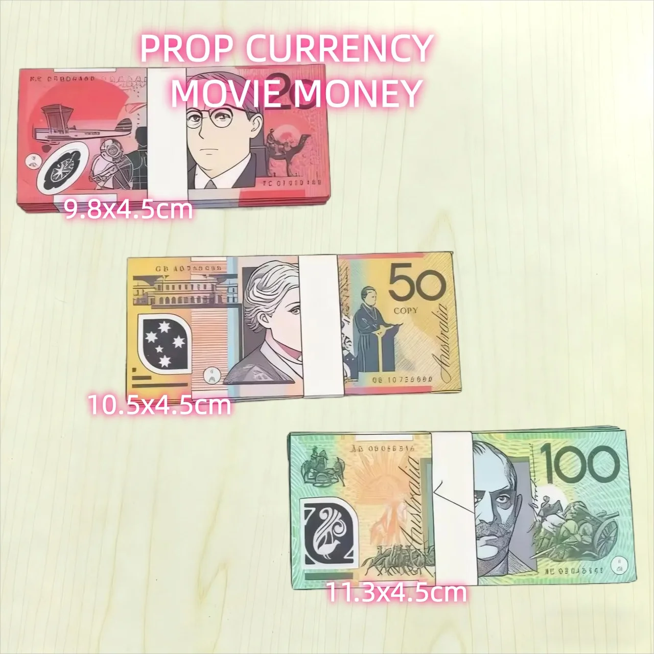 澳元澳大利亚道具钞票20 50 100美元现实事件装饰道具新奇纸手工复活节婚礼