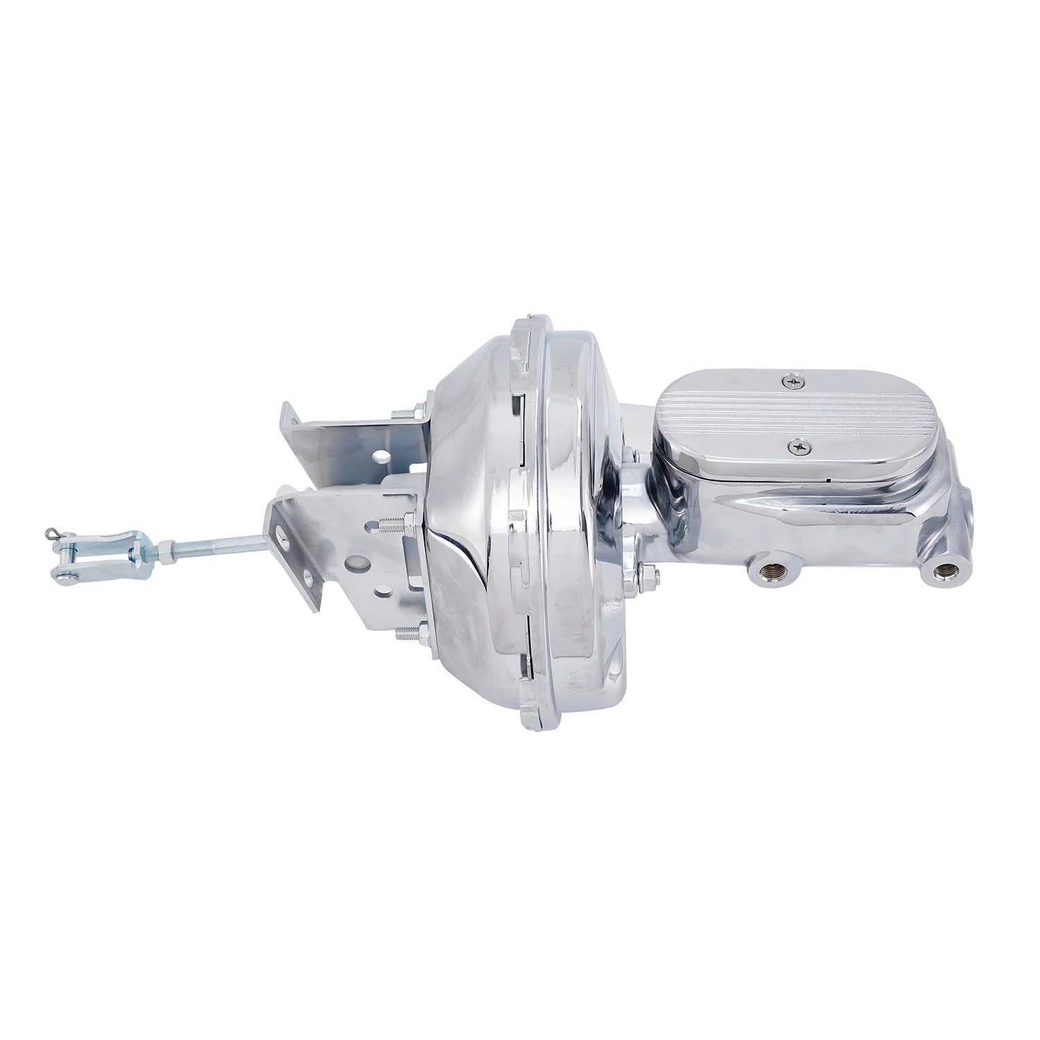 Chrome 9" Single  Power Brake Booster W/ Milled Master Cylinder for 1964-72 Chevy A-Body for GM