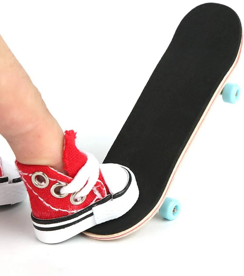Canvas Mini Finger Shoe Cute Skate Board Shoees Fingerboard for Finger Breakdan 