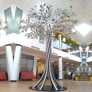 Large Size Modern Outdoor Garden Garden Stainless Steel Tree Sculpture