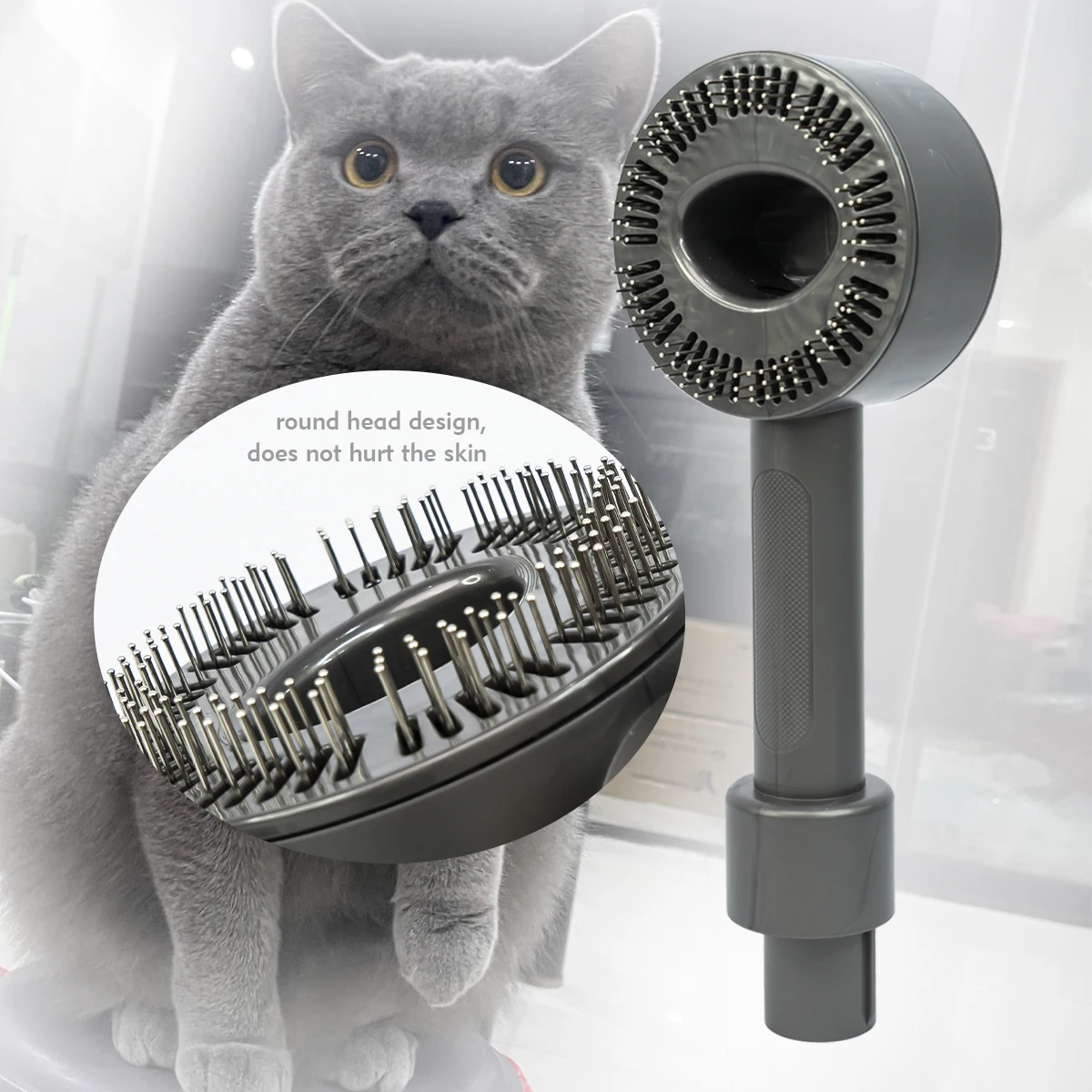 Hair Removal Vacuum Cleaner Accessory Parts Dog Cat Brush Animal Pet Grooming Brush Pipe Hose for V7 V8 V10 V11 V12 V15