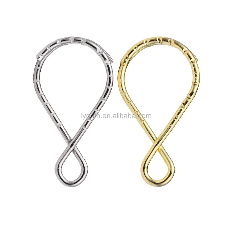 New Design Surface Pattern 8-shaped Metal Keychain Parts Various Colors Figure 8 Shape Flower Ripple Split Ring for Medal