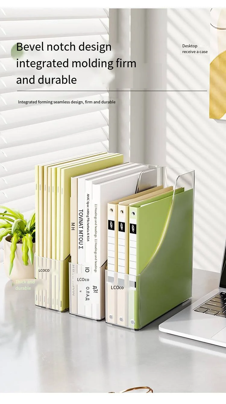 Desktop transparent File Rack Storage box Book Desk Shelving Bookshelf Bookstand Office desk file box supplier