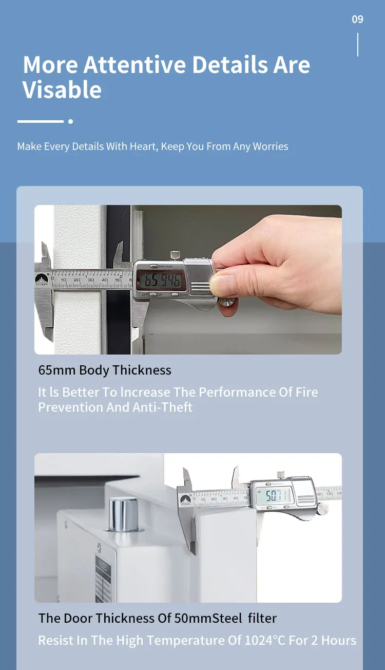 CEQSAFE High Security Digital Lock Home Hotel Money Safe Box 2 Hour Fireproof Safe factory