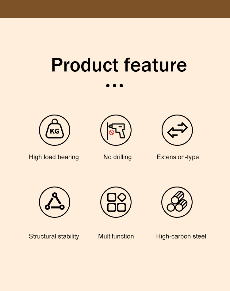 2024 New upgraded nonpunching adjustable length telescopic clothes