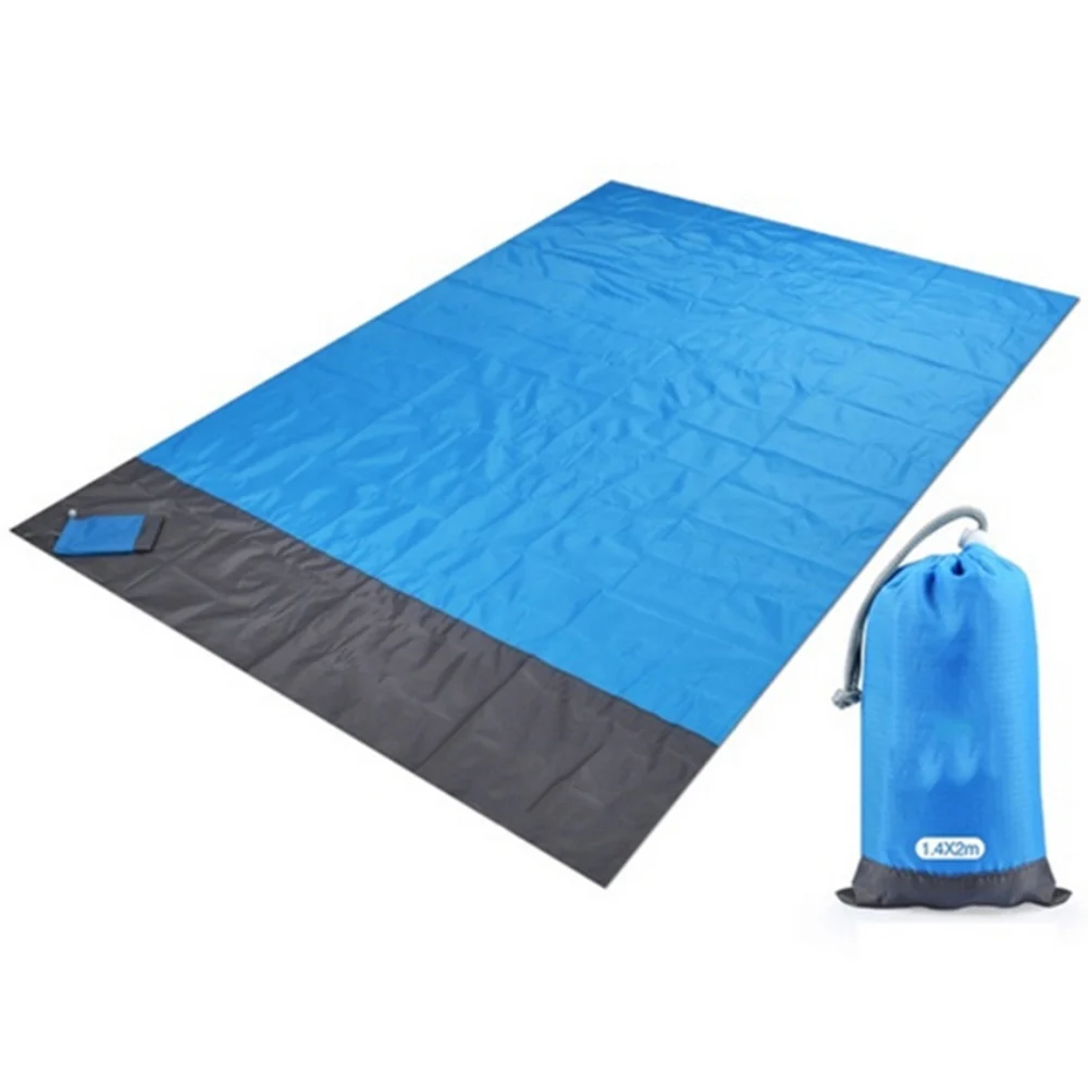 2*2.1m Waterproof Pocket Beach Blanket Folding Camping Mat/Mattress Portable Lightweight Mat/Outdoor Picnic Mat Sand Beach Mat