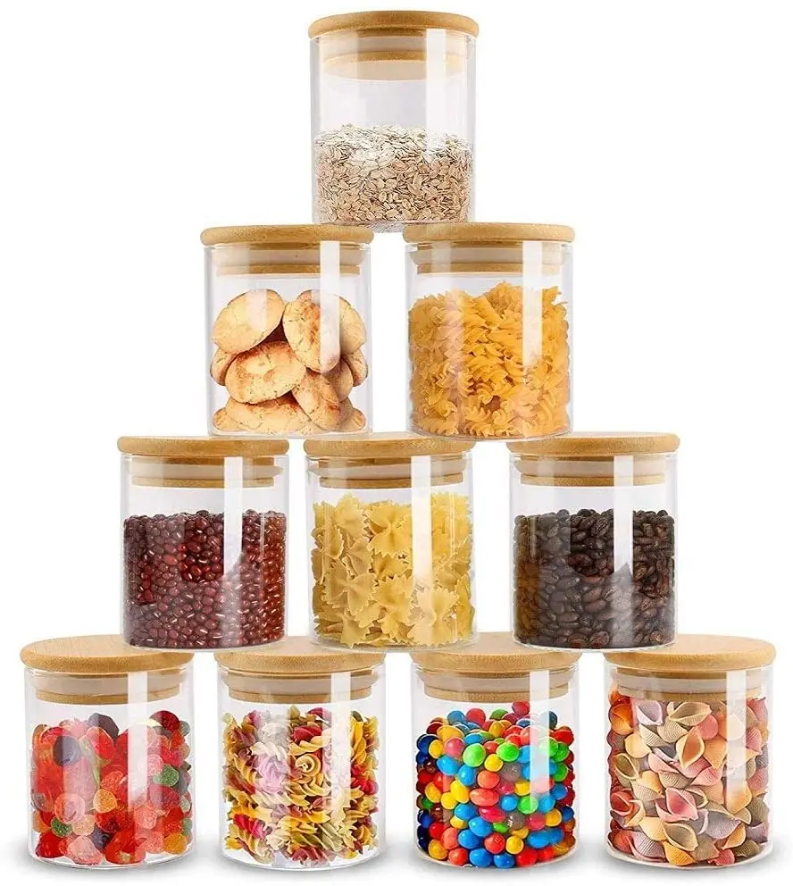 High Quality Borosilicate Spice Glass Jar Food Storage Containers with  Bamboo Lids 4oz Airtight Good Jar Food Preservation Safe - China Glass  Storage Jars and Glass Jars price